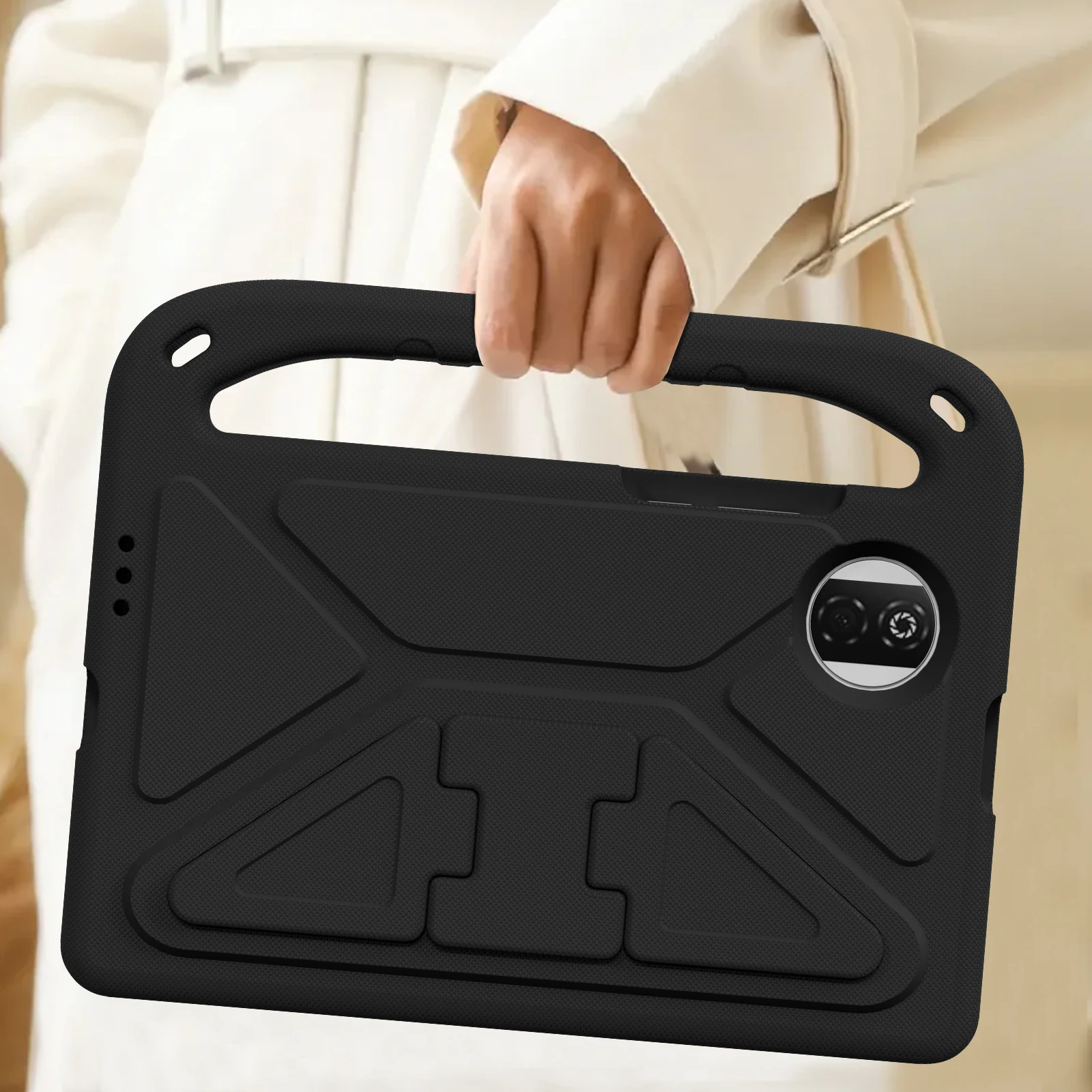 

Kids Friendly EVA Case For For Huawei Honor Pad X7 2025 8.7 inch With Portable Hand Holder Kickstand Cover Shockproof Protection