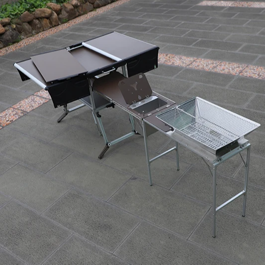 

BULIN C650 Bbq Outdoor Vehicle Camping Camping Kitchen Picnic Table With Barbeque Grill