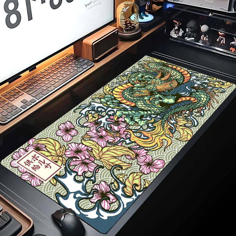 Dragon Large Mouse Pad Gaming Mouse Mat Locking Edge Laptop Mousepad PC Big Keyboard Pad Loong XXL Desk Mats Desktop Decoration