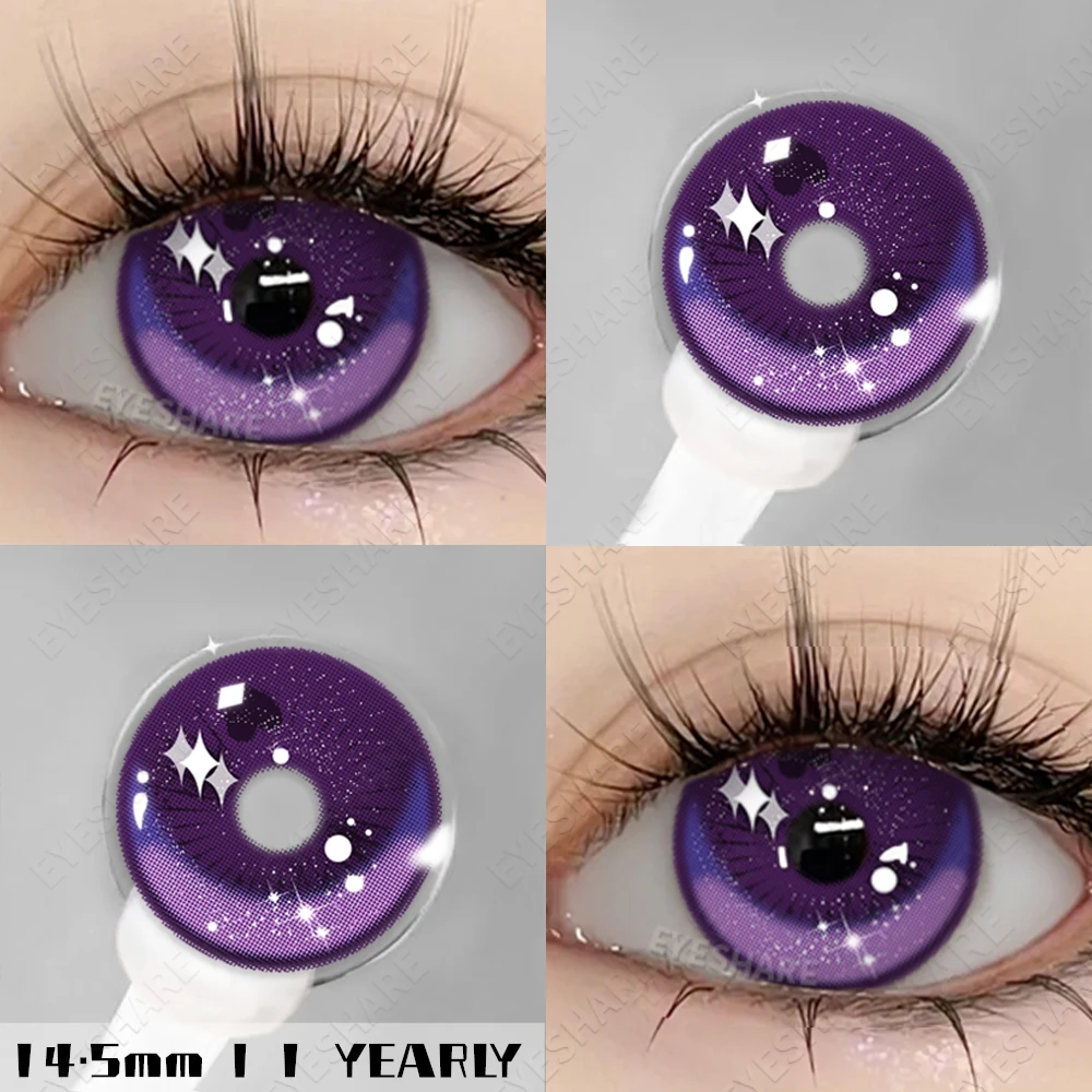 EYESHARE Farbige Kontaktlinsen, 2 Stück, bunte Kontaktlinsen, Anime, Cosplay, Kontaktlinsen, Halloween, Schönheit, Make-up, Farblinse