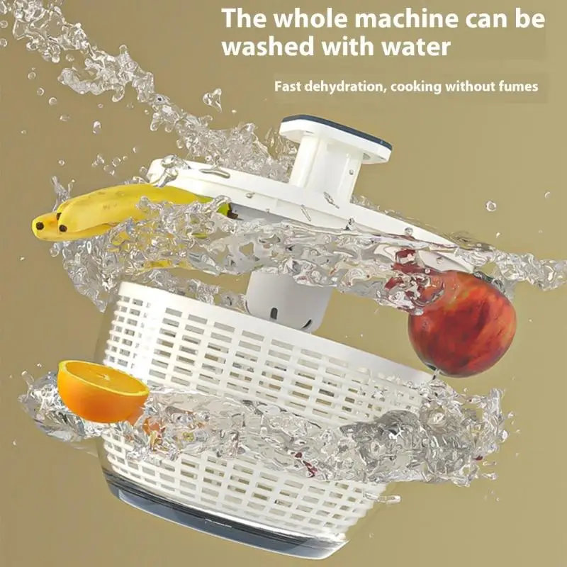 貯蔵蓋付きの808Fマニュアルサラダドライヤーと野菜洗浄用のザルーランドボウル