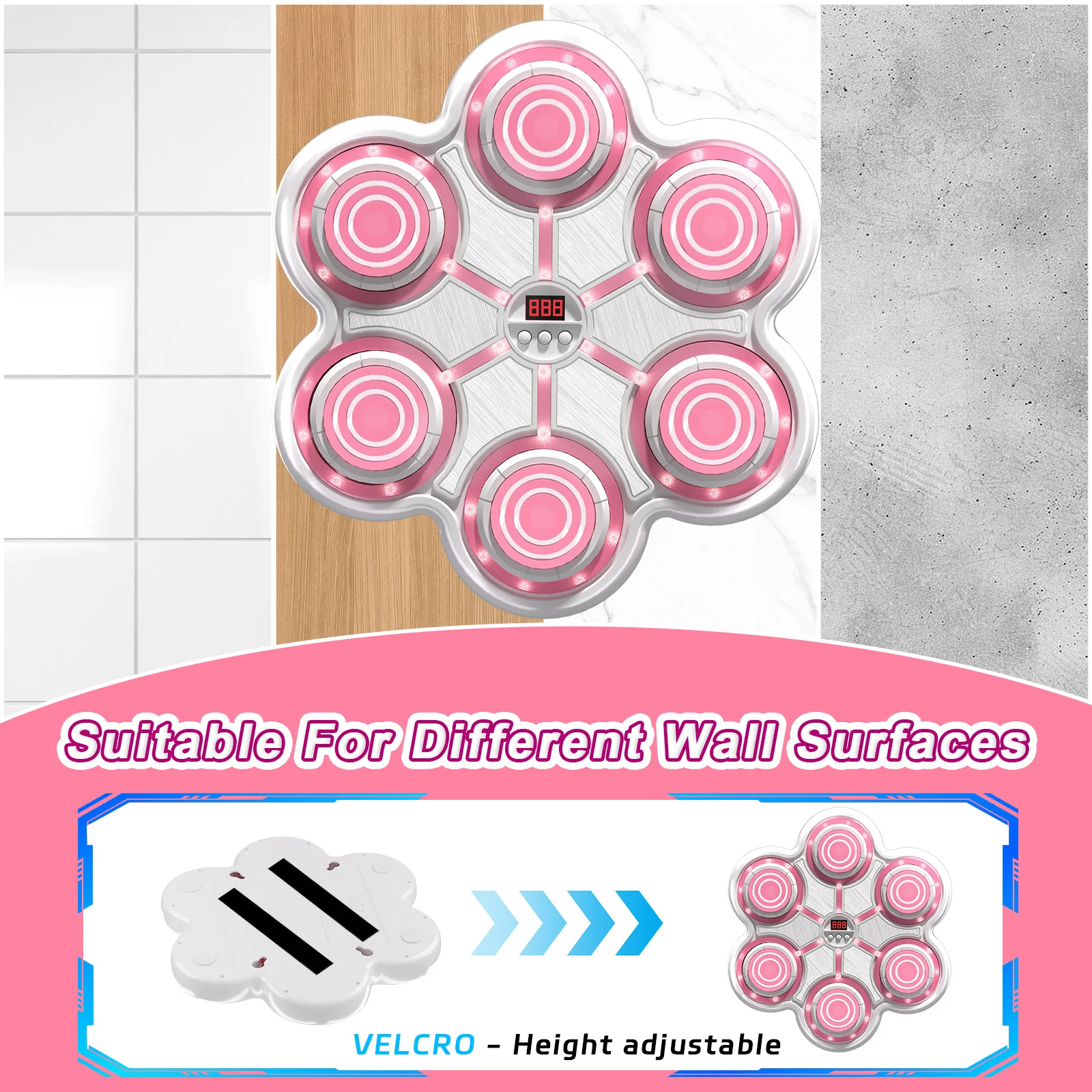 Objetivo de perforación montado en la pared con música inteligente: interacción entre padres e hijos, el regalo de cumpleaños perfecto para niños mayores de 3 años