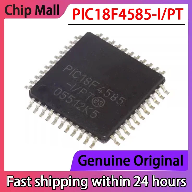

5PCS Original PIC18F4585-I/PT PIC18F4585 TQFP-44 MCU Microcontroller Chip