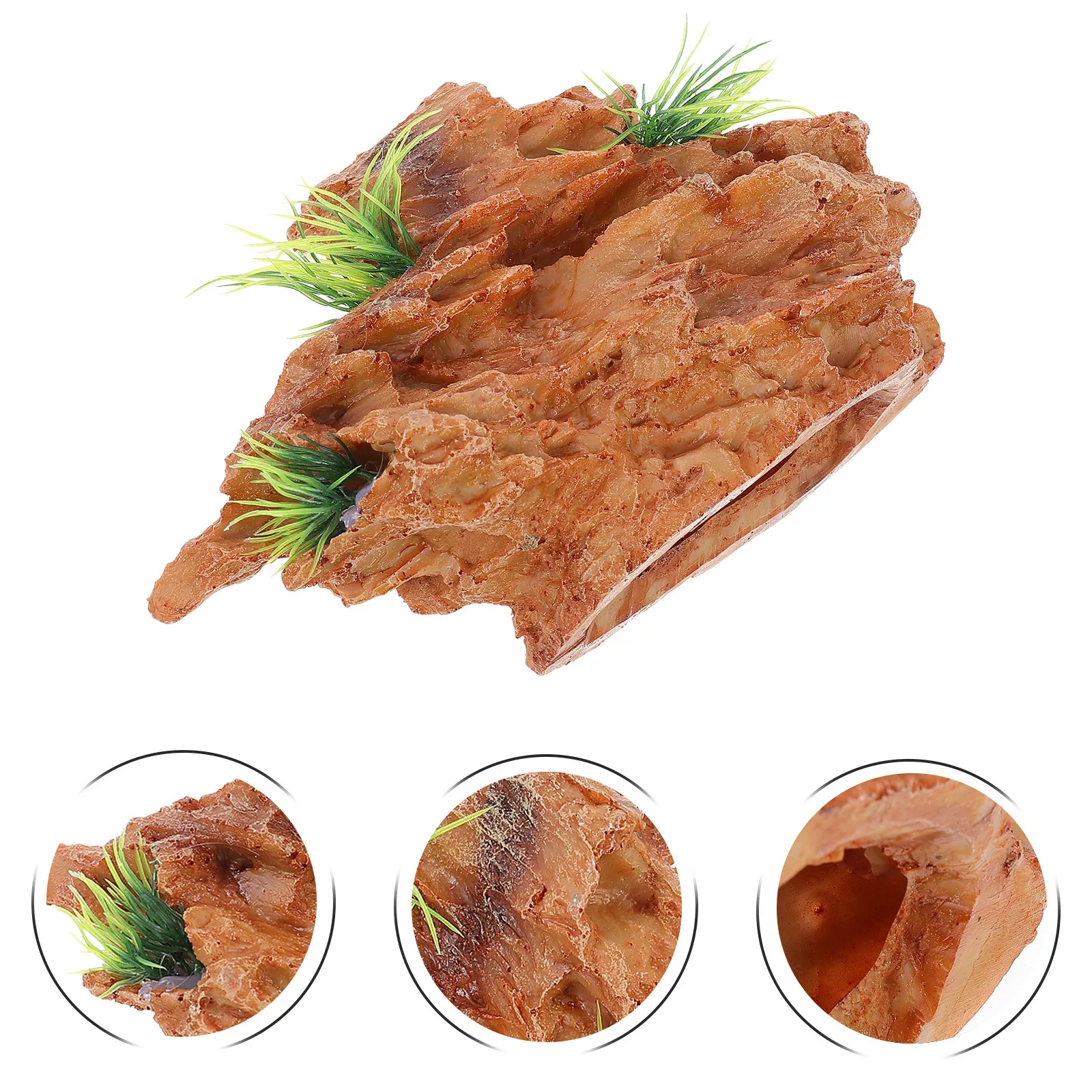 

Realistic Resin Rockery Statue Aquarium Decor for Fish Tank Landscaping Safe Submersible Aquatic Ornament Desktop Decor Fish