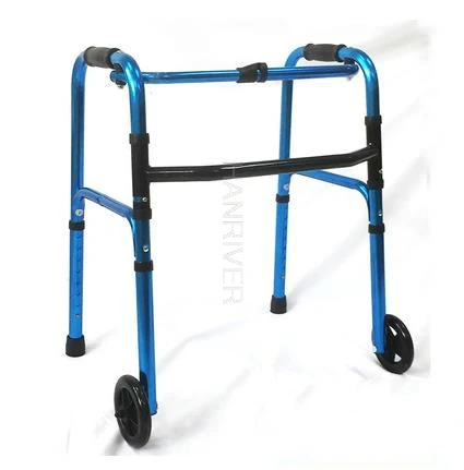 

Aluminum alloy wheel folding elderly supplies auxiliary equipment folding line is children help step four feet walking stick