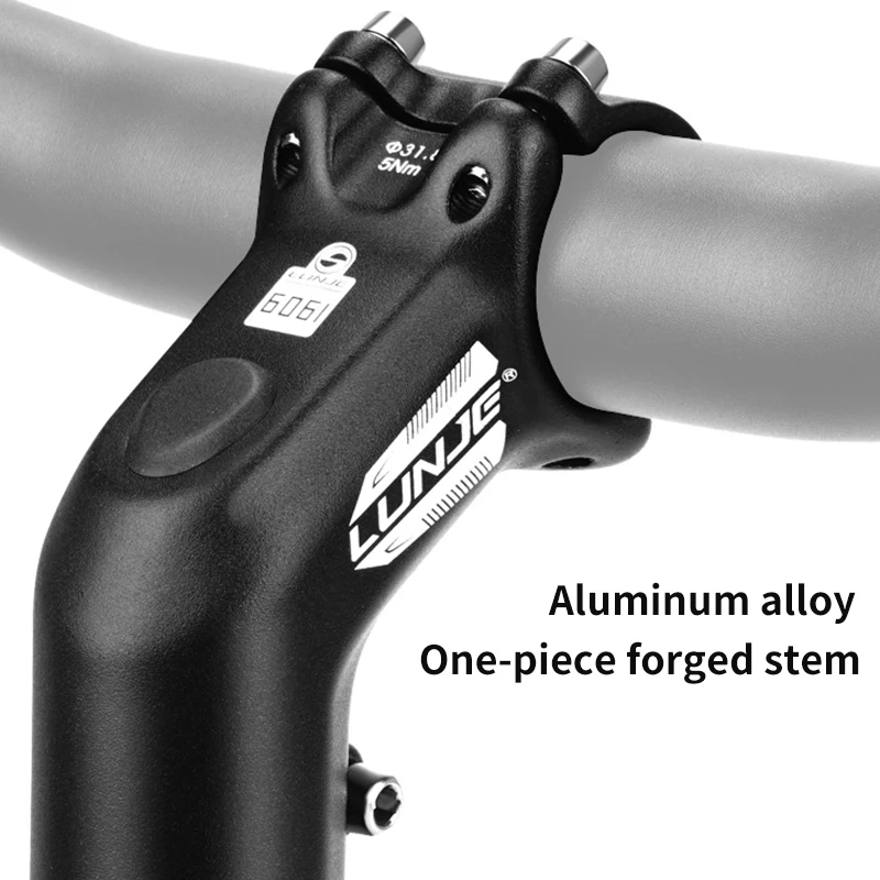 AliExpress LUNJE MTB Bike Stem 30 Degree Aluminum Alloy Riser 31.8x60mm for BMX Cycling Road Bike Cycling Stem Power Table Accessories