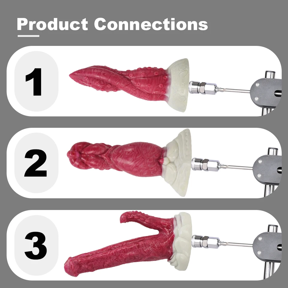 VAZEEK Vac-u-lock Silicone Animal Dildo for Sex Machine Love Machine Attachment for Women Double Head Dildo for Anal Game