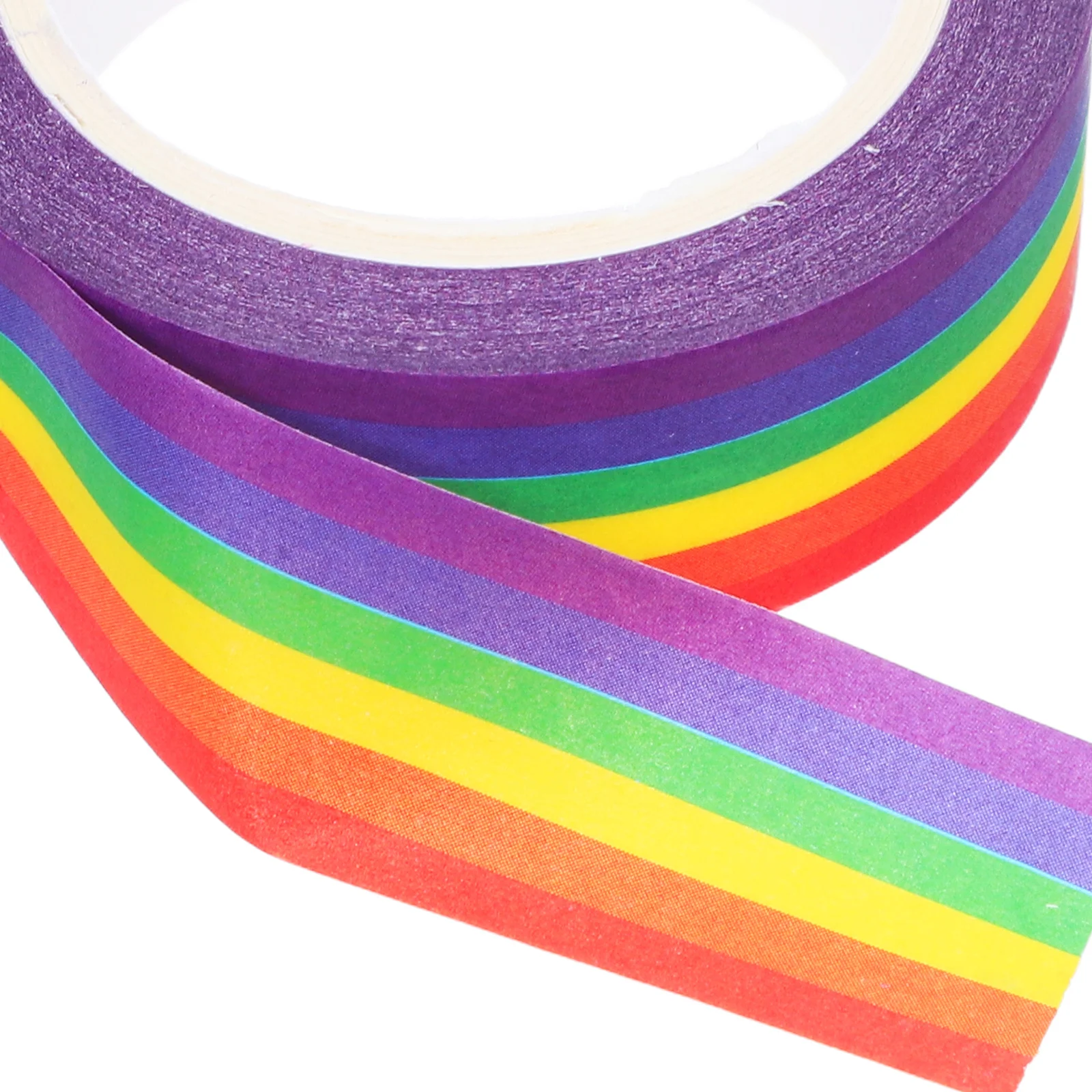 4 Buah Selotip Washi Bendera Pride Pelangi 15mmx10m Selotip Dekoratif untuk Scrapbooking DIY Planner Notebook Stiker Gay Pride Party Favor