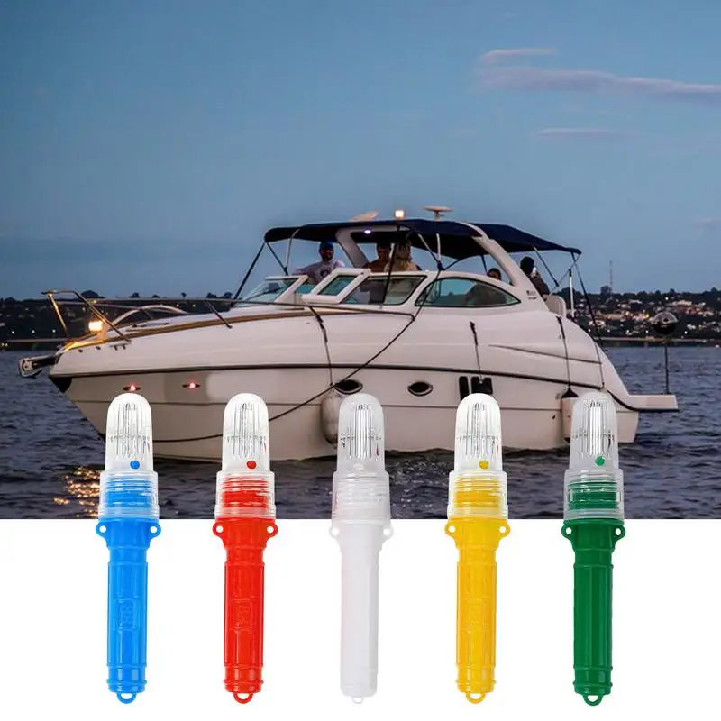 Safety Flares LED Boating Flares Fishing Light Waterproof Buoy Fish Luring Light Boating Flares Day/Night Light Sensing Warning