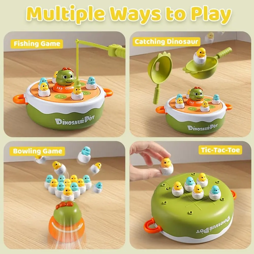 Dinosaur Pop Up Dinosaur Pop Up Board Games Magnetic Family Operation Tic Tac Toe Bowling Toys Tic Tac Toe Bowling 4 in 1