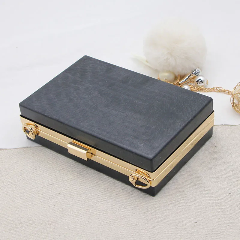 1 Set 18X10 Cm Diy Handtas Obag Accessoires Zilver Goud Plastic Zwart Shell China Fabriek Levering Metalen Box Clutch Purse frame