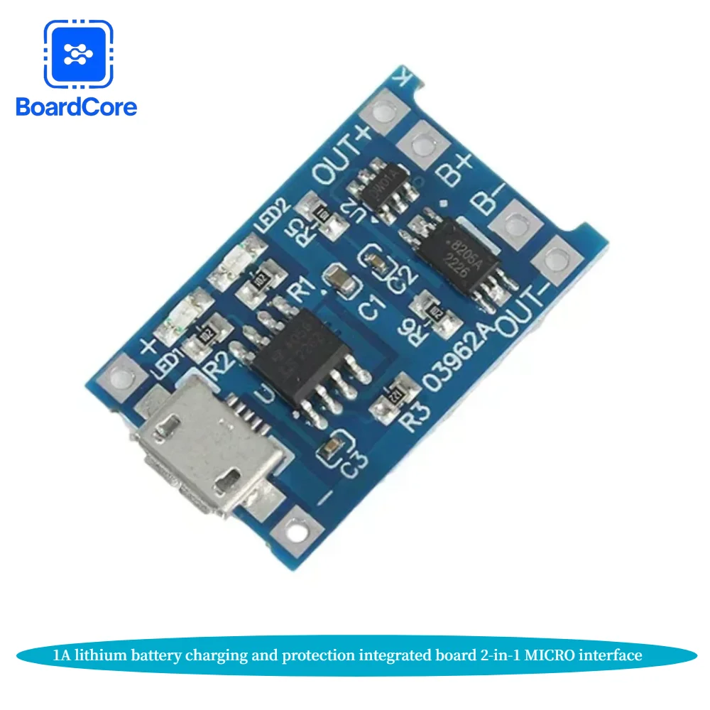 5/15Pcs TP4056 Micro USB Battery Charging Module 5V 1A 18650 Power Module with Protection Dual Functions  Charger Board
