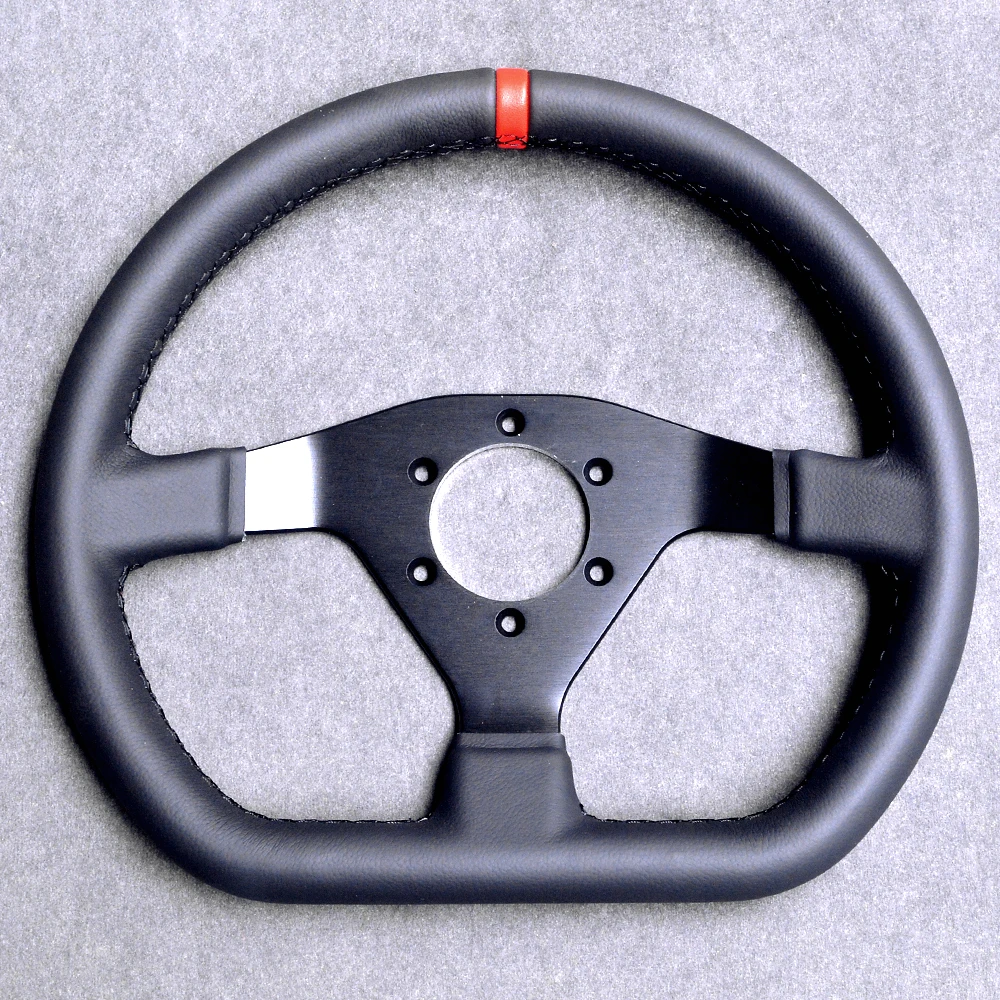 عالية الجودة 320 مللي متر 12.6 ''D على شكل الجلود شقة الانجراف سباق سباق الكمبيوتر لعبة سيارة شاحنة القيادة محاكاة عجلة القيادة