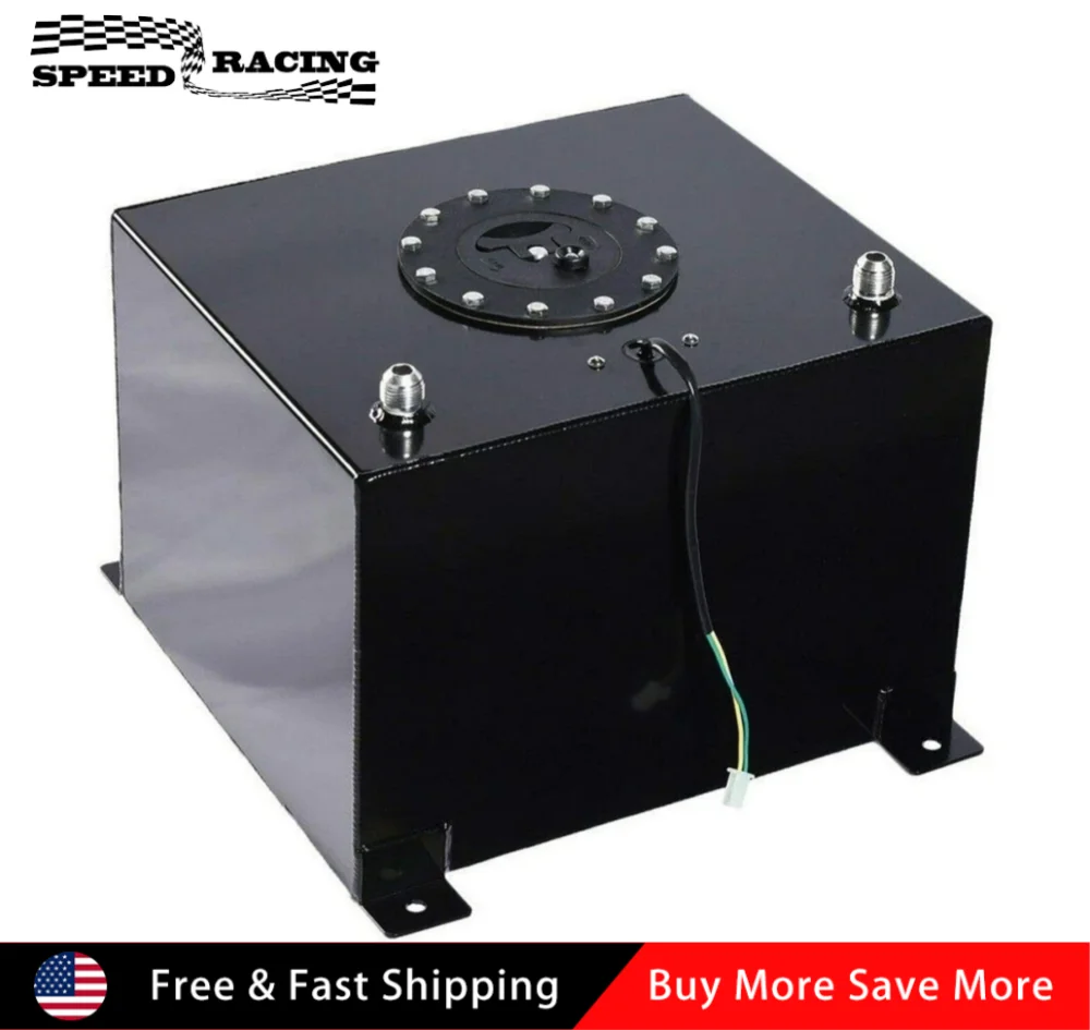 

8 Gallon 30L Street Drift Fuel Cell Gas Tank With Sender Level Black Aluminum For Hot Rod Street Racing Track Cars
