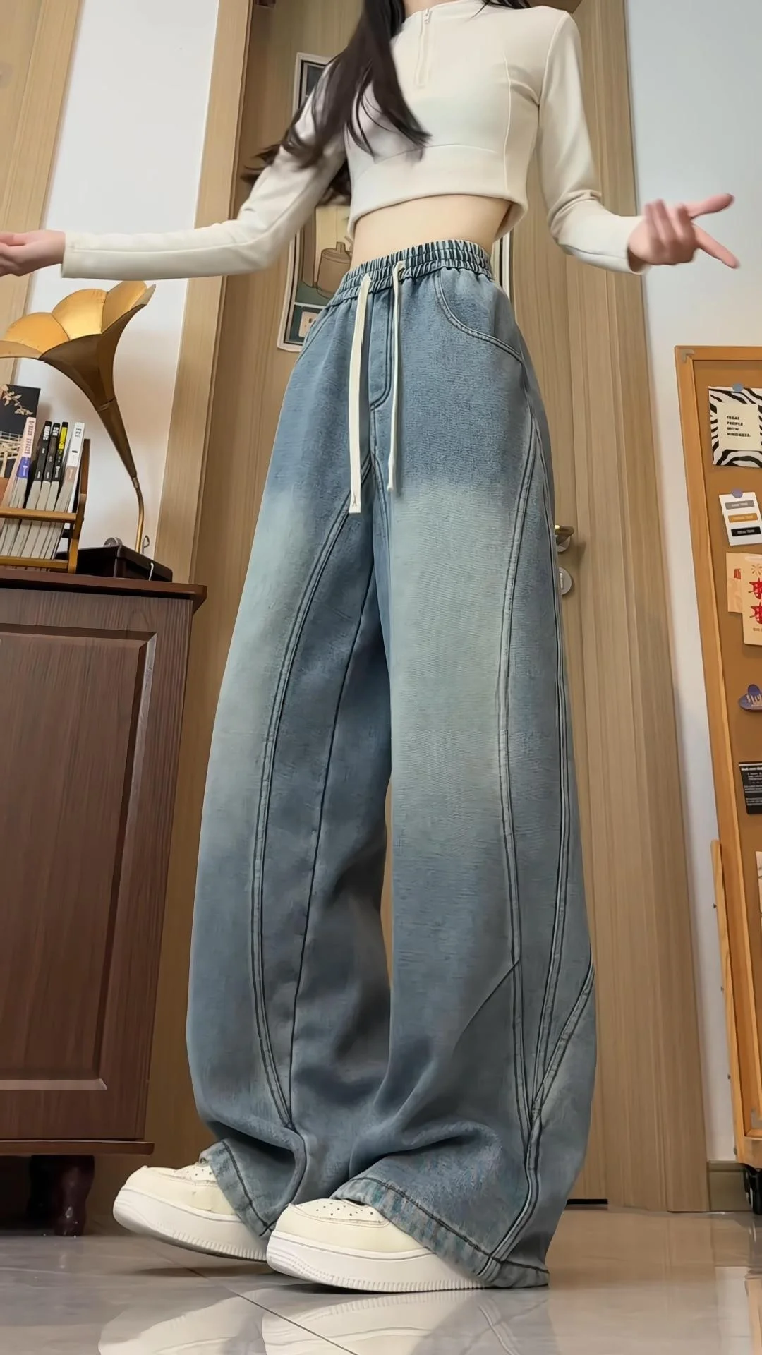 

Straight-leg Corduroy Trousers Men Autumn Winter Thick Trousers Men's Trousers Neutral Style Relaxed Fit Plus Size
