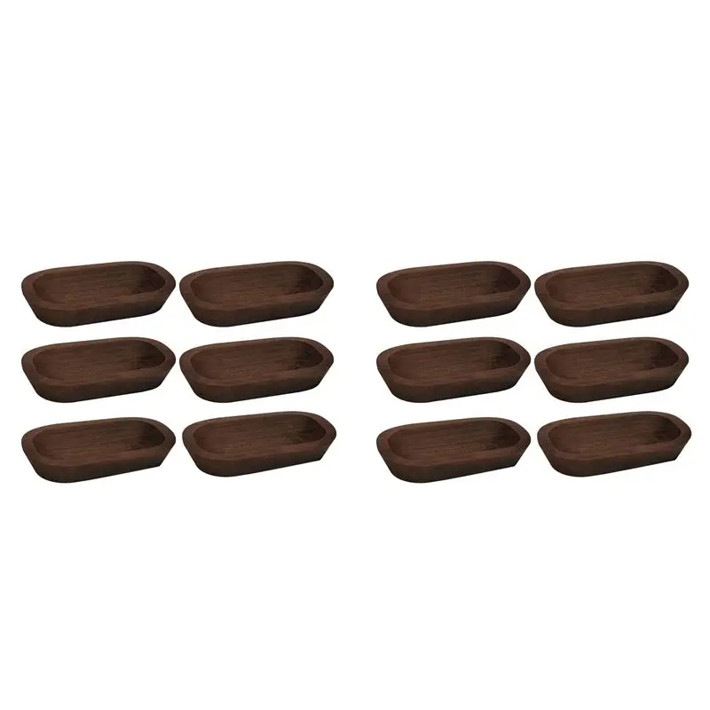 

【HAPPY】12 Pcs Wooden Dough Bowls For Candle Making Wood Dough Bowls Bulk For Decor Hand Carved Wood Decorations For Food Bread
