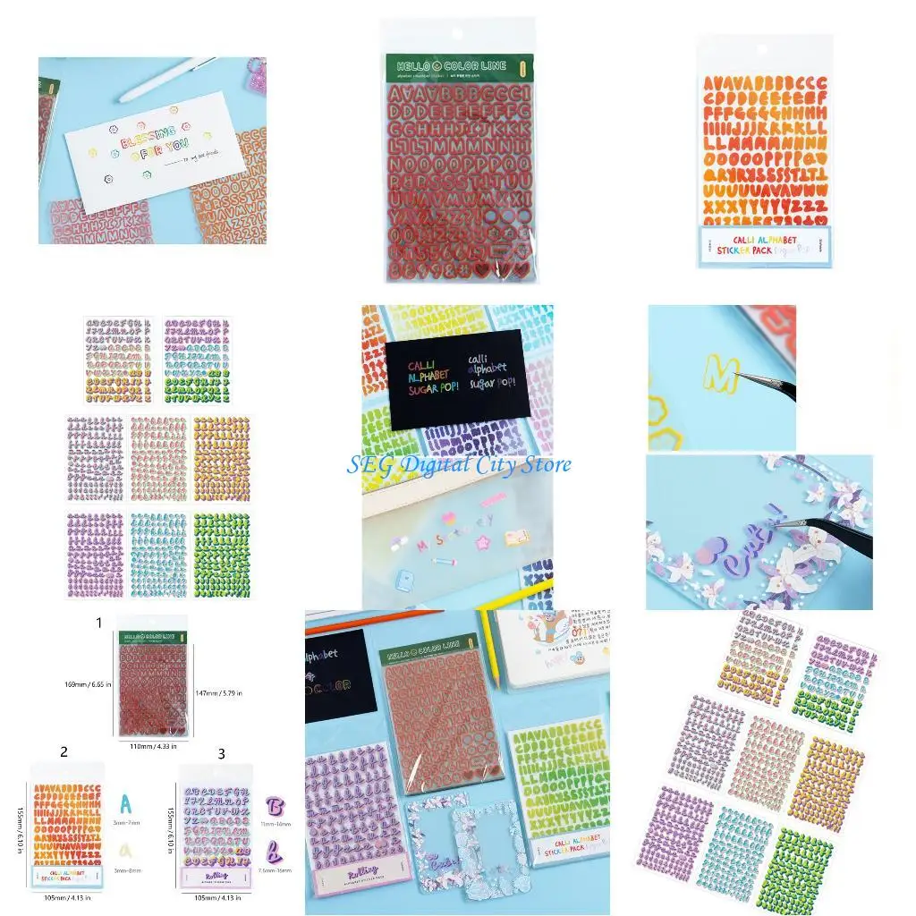 

U75B Journal Sticker Adhesive Letter Number Sticker Waterproof PVC Label For Notebook Planner Laptop Cover Phone Case Luggage