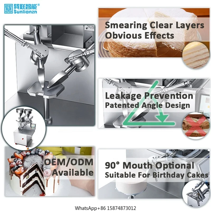 Linha de produção automática da máquina de geada automática do bolo uma pessoa pode operar