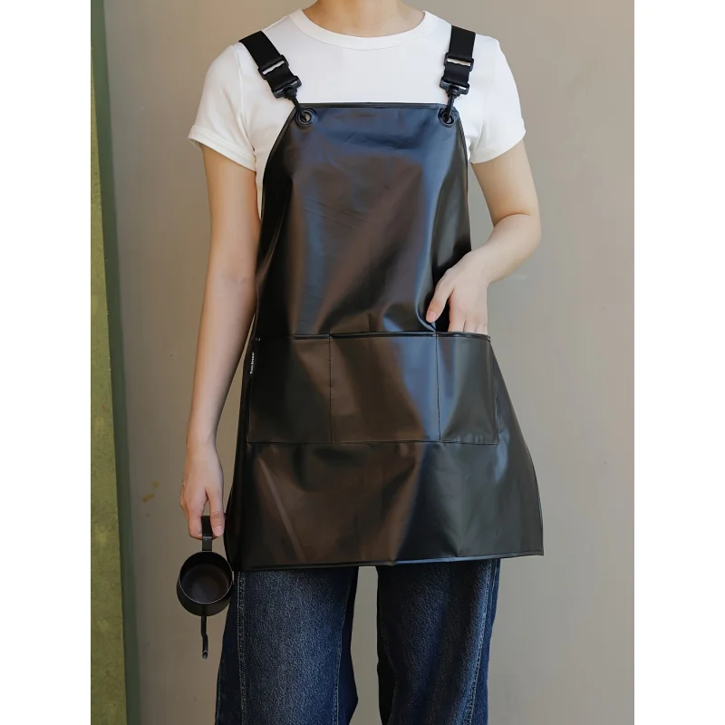 

Unisex Solid Color Apron, 100% PVC. Cross-Back & Adjustable Straps for Comfort. Large Pocket. For Kitchen, Cleaning, Work