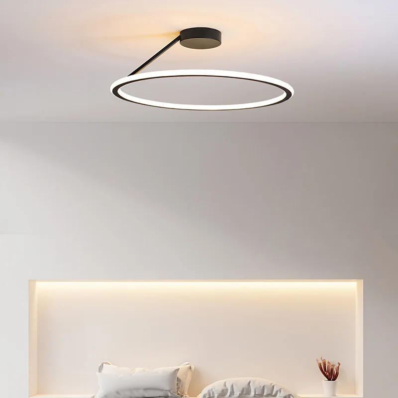 Nordic Minimalist Ceiling Light Modern LED Restaurant Living Room Study Acrylic Lampshade Originality Circular Ceiling Light