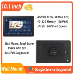 10.1 Inch Tuya Smart Home Control Panel, POE Android Touch Screen Controller, RS-485 GDN12V Inwall Installation