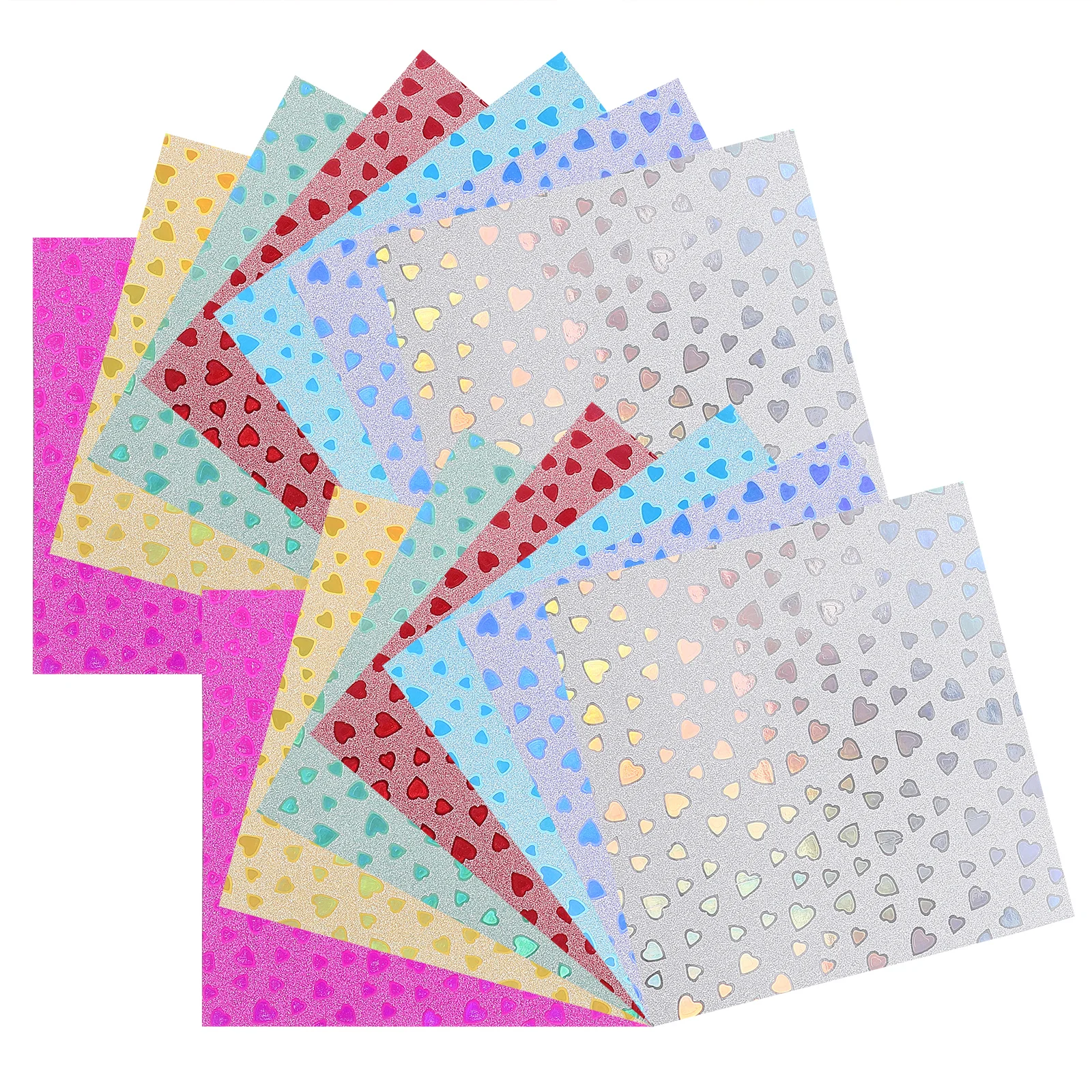 

28 Pcs Glitter Paper Cardstock Squares Colored Craft Bulk Scrapbook Child Shiny Iridescent DIY Art Skill Development