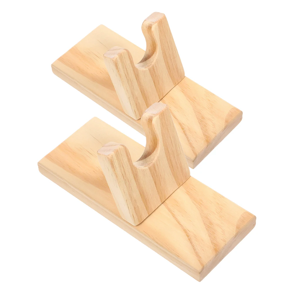 

2pcs Glue Gun Tray Hot Pen Holder Wood Craft Tool Racks Large Capacity Stable Support DIY Jewelry Making Storage