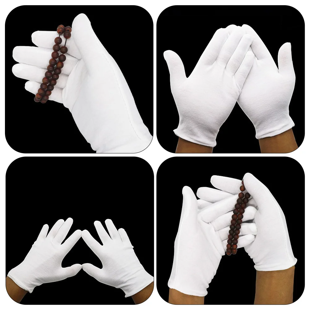 12pcs 12 Pairs Thickened Cotton Work Gloves Protective Safety Handwear Gardening Cleaning Labor Protection Gloves Lightweight