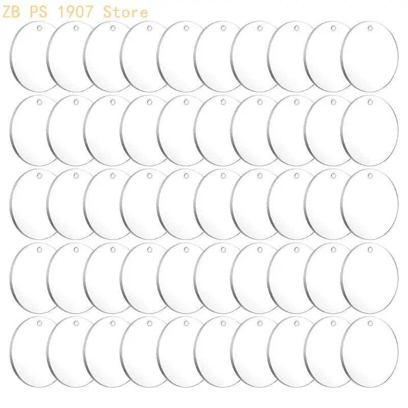 

50Pcs/100Pcs Valentine's Day Acrylic Keychain Discs Round-shaped Ornament 55KA