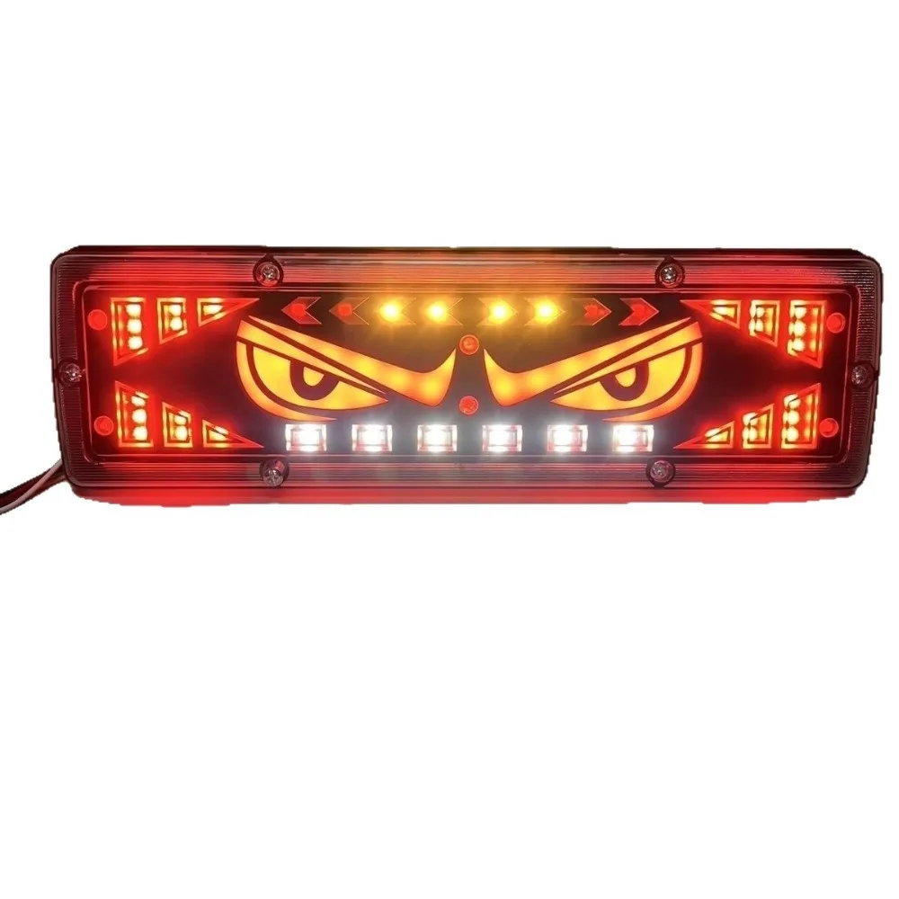 Creative 12-24v Devil's Eye Truck Light Universal Multi-Mode Side Signal Light Safety Warning Lamps Car Decor