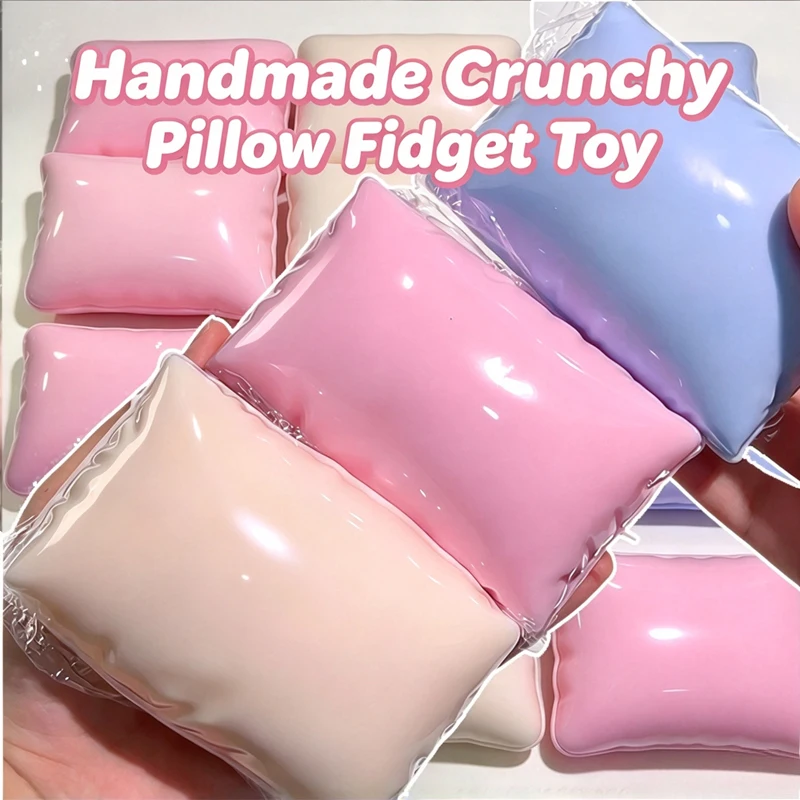 Building Block Pillow Hand Sanitizer Sensory Squeeze Toy Relief Pressure Heal Relax Crunchy Noise Making Squish Toy Leisure Gift