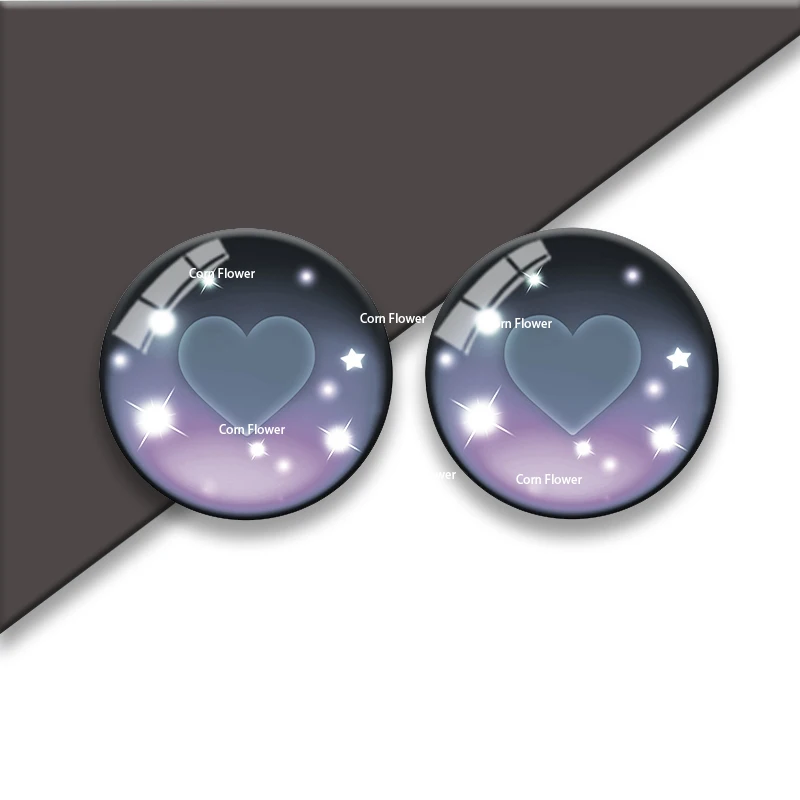 

10pcs 8-25mm Round Heart Pupil Cabochons Flatback for Art Props Photo Cameo Pendant Jewelry Making RT004