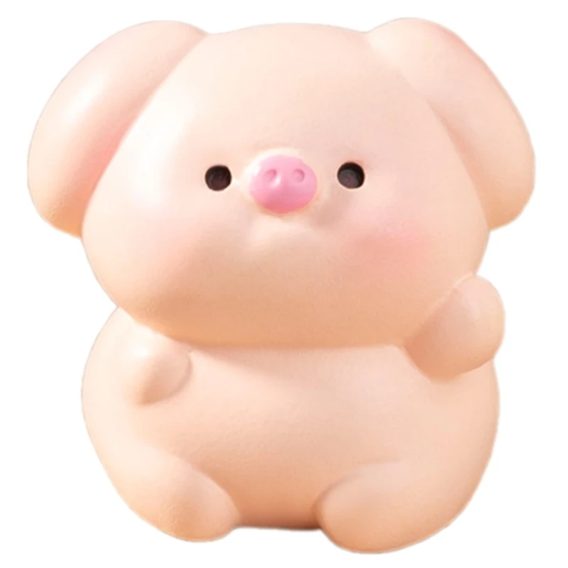 

Pink Beauty Little Pig Figurine Dashboard Decors for Car and Home Office Display