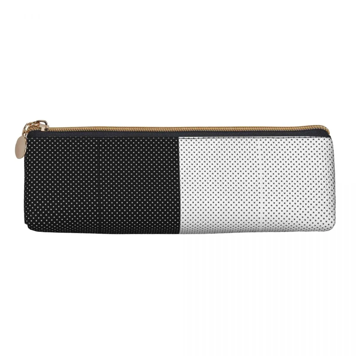 Polka Dot Black And White Pencil Case Two Tone Vintage Pen Box Students Lovely Big School Pencil Cases Stationery Organizer