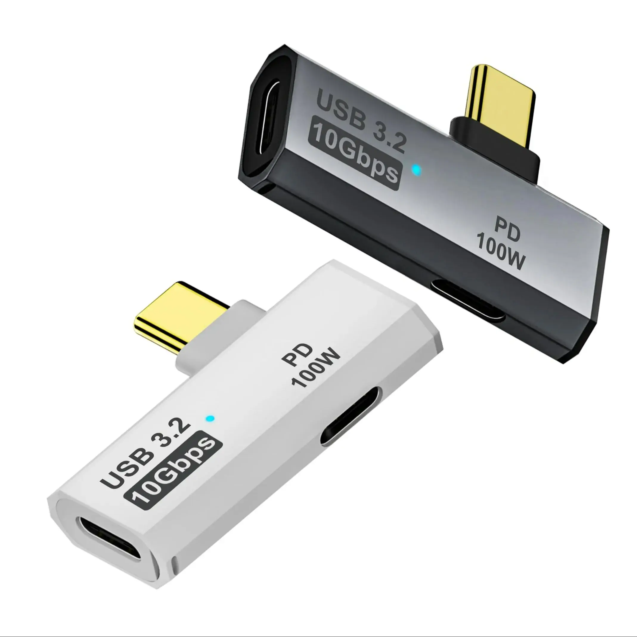 Adaptador Tipo-C 10Gbps/para Fones de Ouvido com Porta de Carregamento PD 100W, Divisor USB C 2-em-1 para Rog Ally, Steam Deck, Laptop, Celular