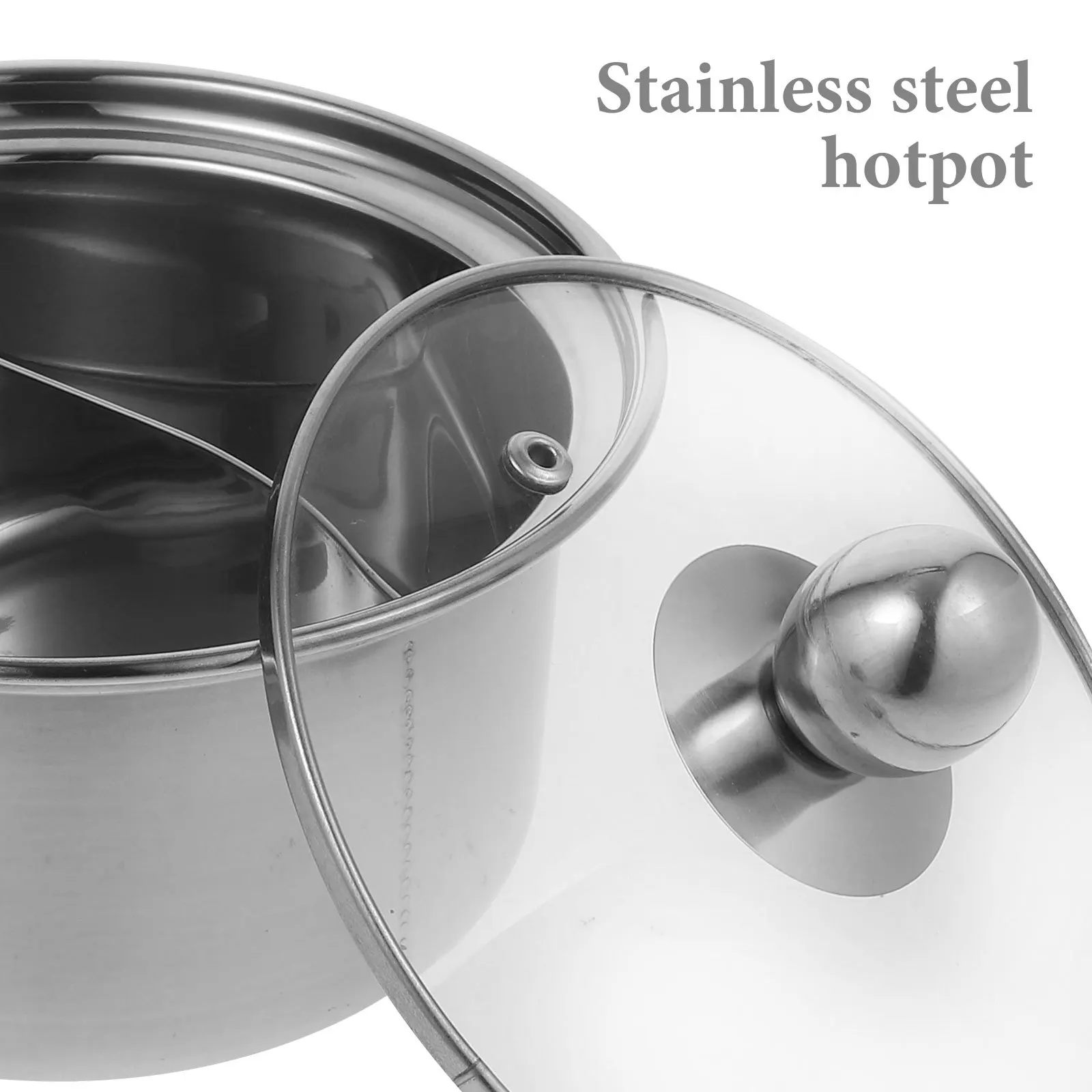 

Stainless Steel Yuanyang Hotpot Multi-Functional Kitchen Cooking Pot Induction Soup Stew Pot for Home and Restaurant