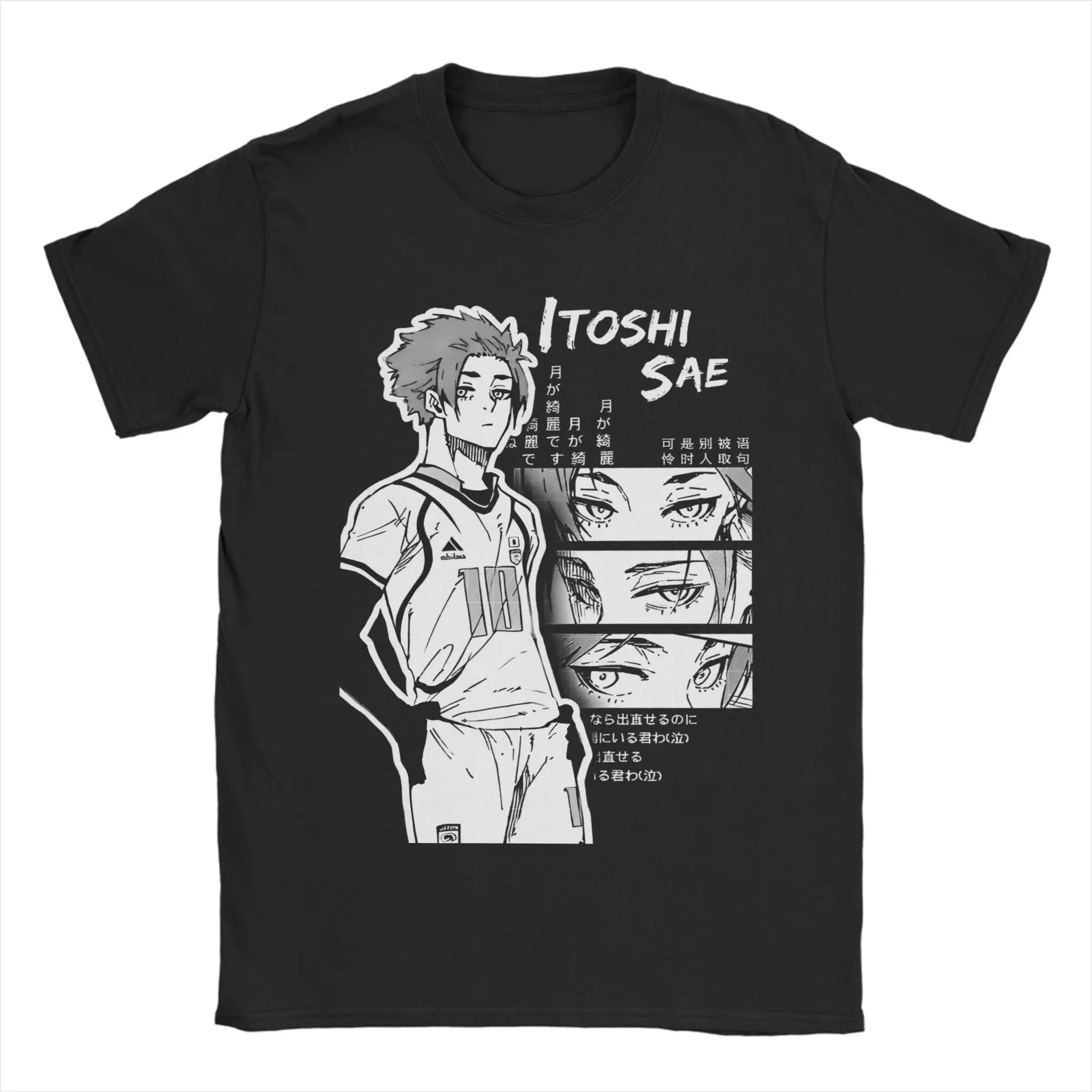 

Anime Blue Lock Itoshi Sae Art Cotton T-Shirt For Men Summer Y2K Basic T-Shirts Round Neck Fashion Tees Oversized Design Tops