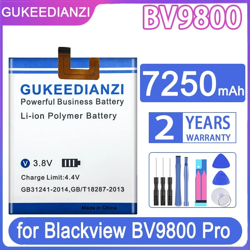 

Сменный аккумулятор GUKEEDIANZI BV 9800, 7250 мАч для Blackview BV9800 Pro BV9800Pro, аккумулятор для мобильного телефона + бесплатные инструменты