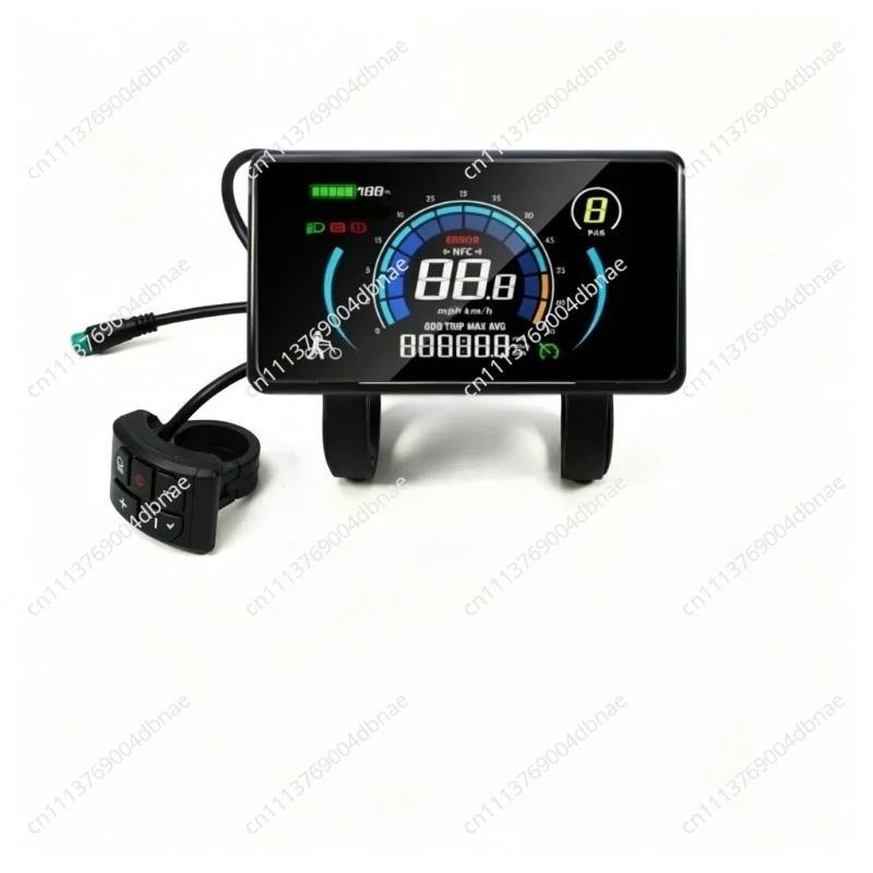 4 inch LCD Meter for E Bike 24V to 72V Voltage NFC Power On Off Light Sensor System 808 Display Speed Odometer Battery Gauge