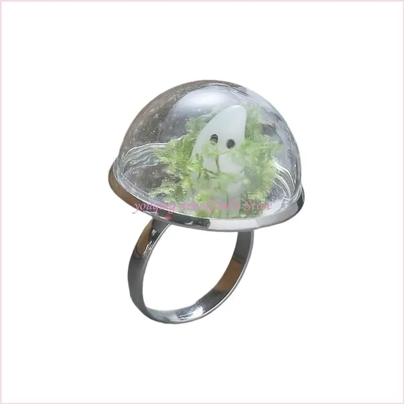 57QA Collectible Glowing Jewelry Handmade Glass Ear Pendants Necklace Ring For Themed Parties And Holiday Festivities