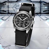 ADDIESDVIE AD2517 Hot Sale Men's Chronograph Watch VK63 Movement 10Bar Waterproof BGW9 Super Luminous Nylon Strap Quartz Watches