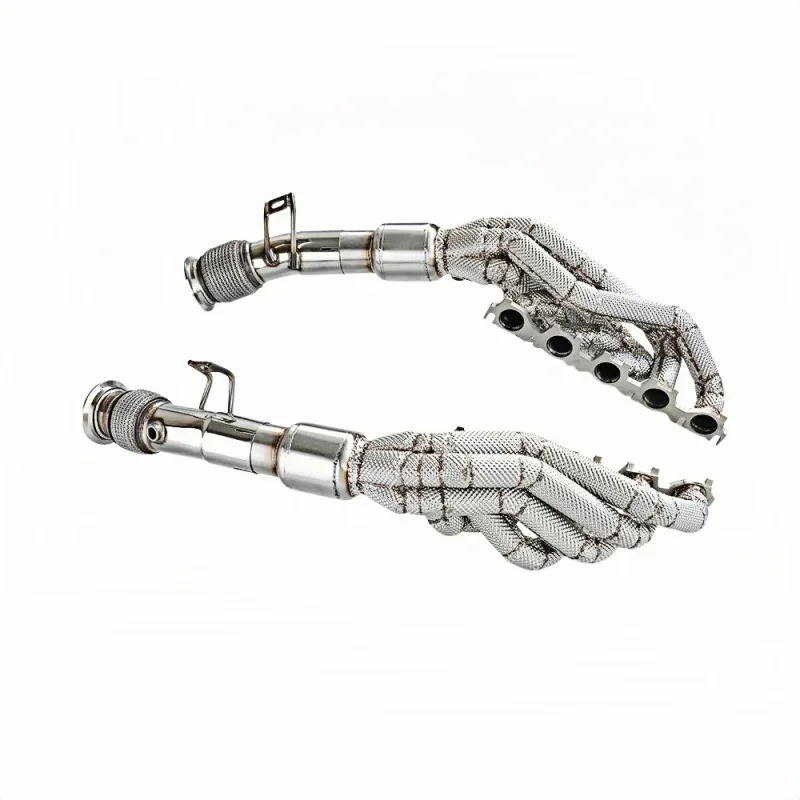 Factory Wholesale SS304 Exhaust Manifold for Lamborghini Huracan LP580/LP610 5.2l 2014-2018 SS304 Exhaust Pipes with Heat Shield