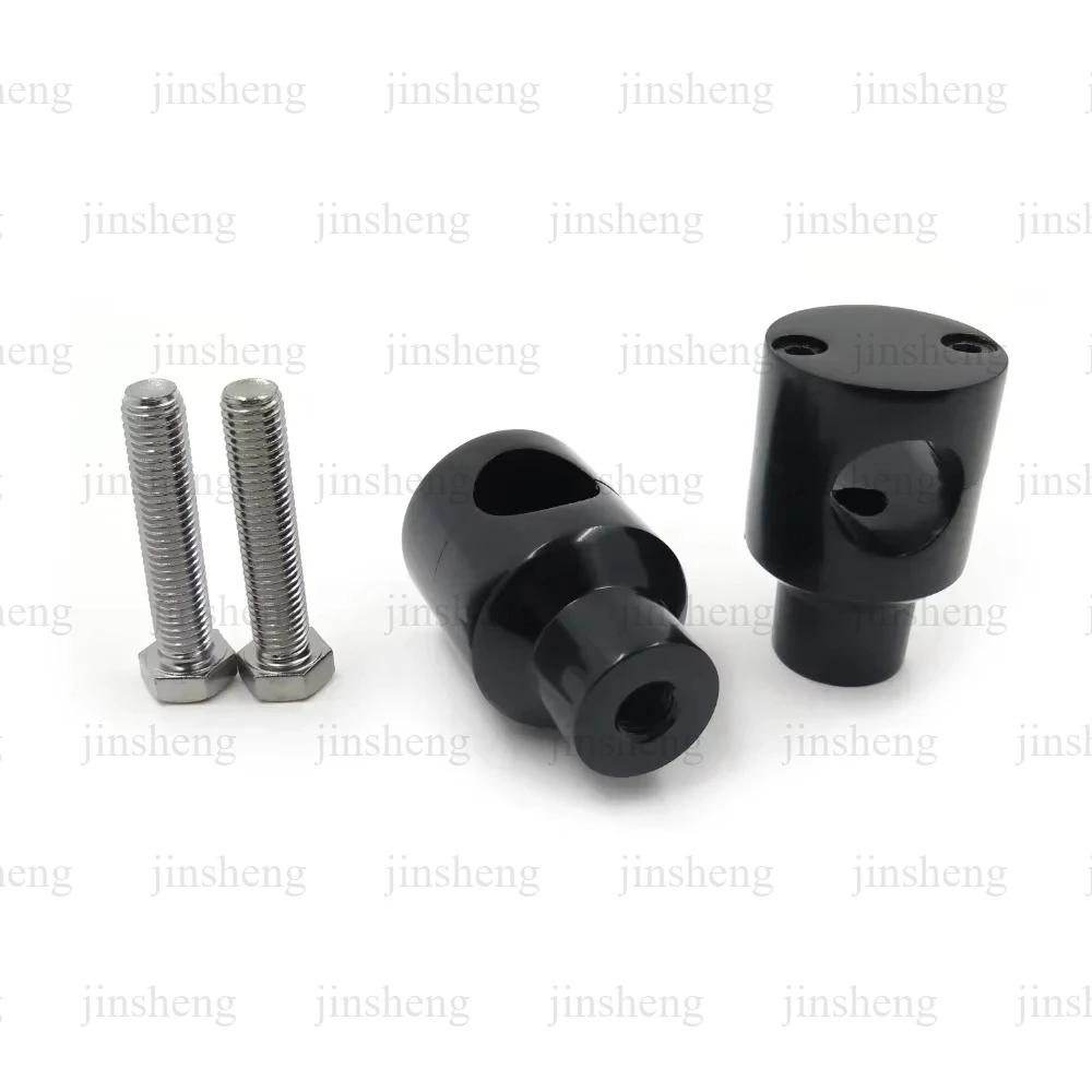 For Harley / Kawasaki / Suzuki / Yamaha / Honda Chrome Shorty Round Handlebar Riser Clamps 1