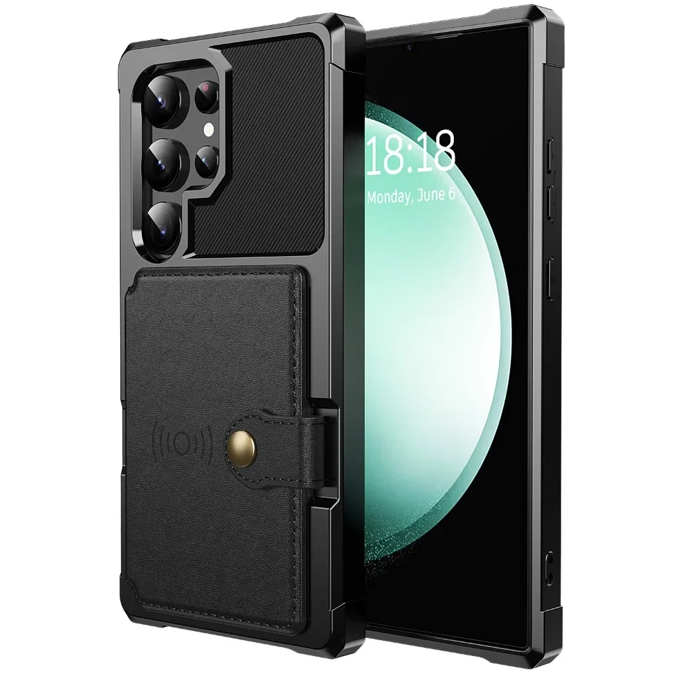 Card Wallet Case for Samsung Galaxy S24 FE S25 S23 Plus S22 S21 Ultra A55 A35 A15 A54 A34 A53 A52S A52 A14 5G A05S A05 A24 4G