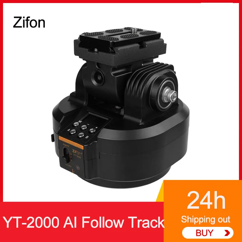 ZIFON YT-2000 AI Tripod Stabilizer Smart Face Tracker Face Following Motorized Rotating Panoramic Head Pan Tilt Stabilizer 2kg