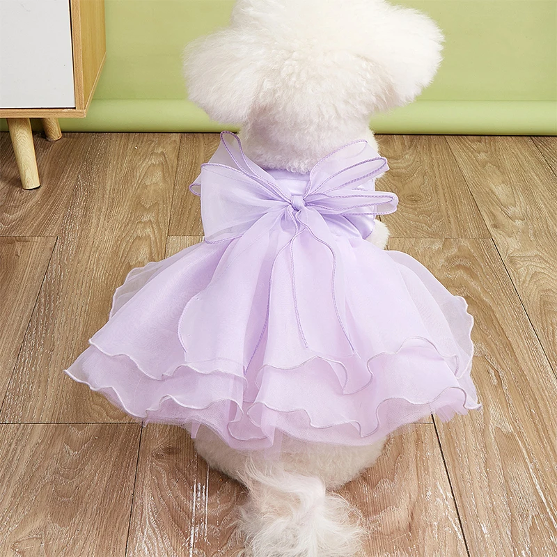 Luxury Dog Clothes Wedding Dress Prom Party Princess Dresses for Small Dogs Puppy Cat Costume White Pet Supplies New