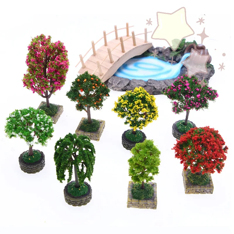 1:12 maison de poupée Mini paysage Orange arbre fruitier modèle pour jardin cour scène maison de poupée Diorama décor accessoires