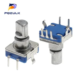 5PCS EC11s Rotary Encoder Code Switch 20 Position With Switch 5Pin Handle Length 12.5MM Half Shaft Type