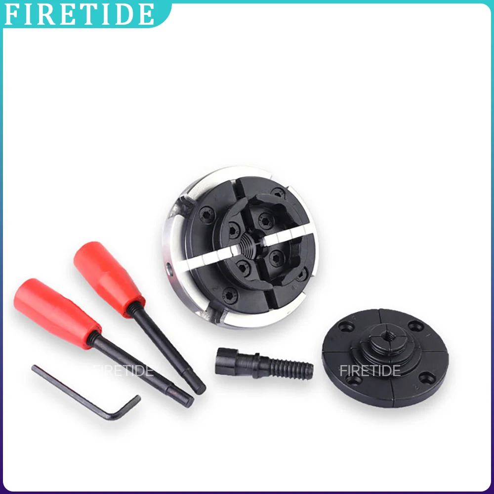 

4 Inch 100mm Wood Lathe Chuck Thread M33x3.5 1"x8TPI M18x2.5, 4 Jaw Self Centering Metal Turning Chuck Lathe Accessories