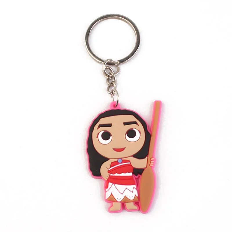 5pcs DSN Cartoon Movie Princess Moana Keychain Kawaii Car Keyring Action Figure Maui Adventure Accessories Cosplay Key Ring Gift